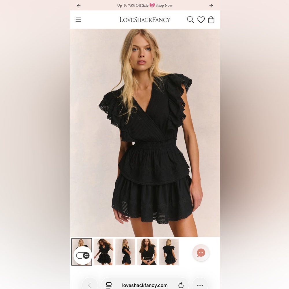 LoveShackFancy Brand New Gwen Heritage Mini Dress